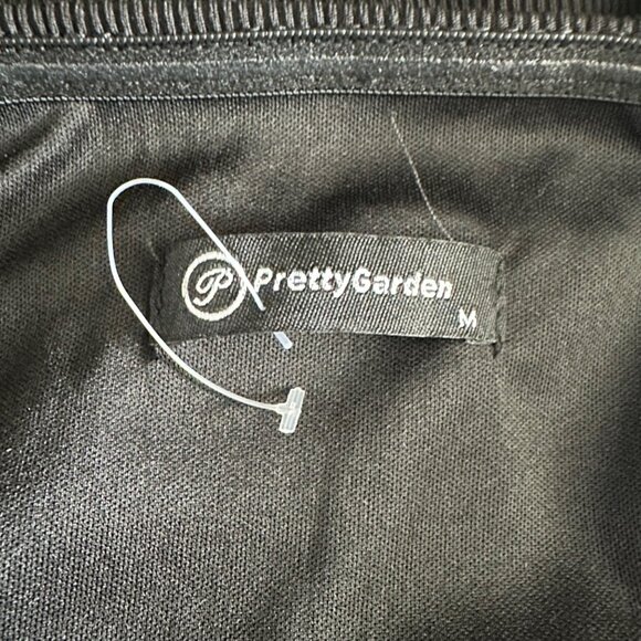 Strapless Black Ribbed Maxi Dress With Knot Detail & Back Slit - Picture 5 of 12